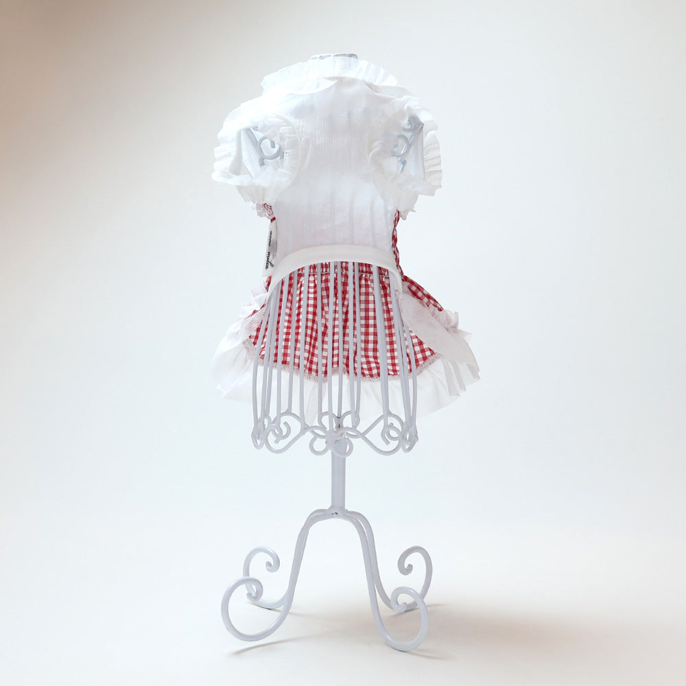 シャーリングギンガムワンピ