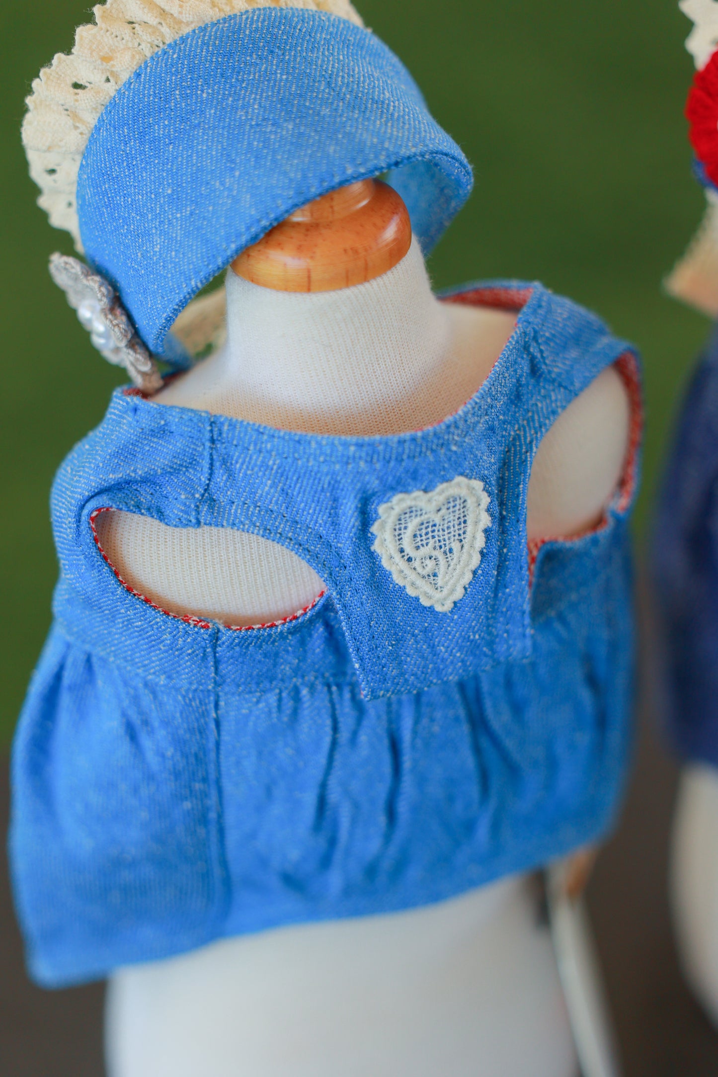 モンプチ シルクデニム エプロンドレス