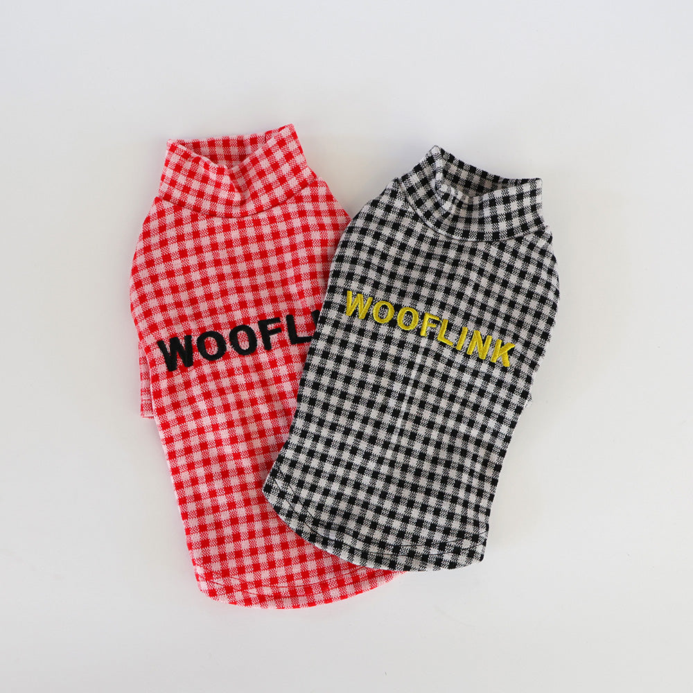 PREPPY GINGHAM TURTLENECK