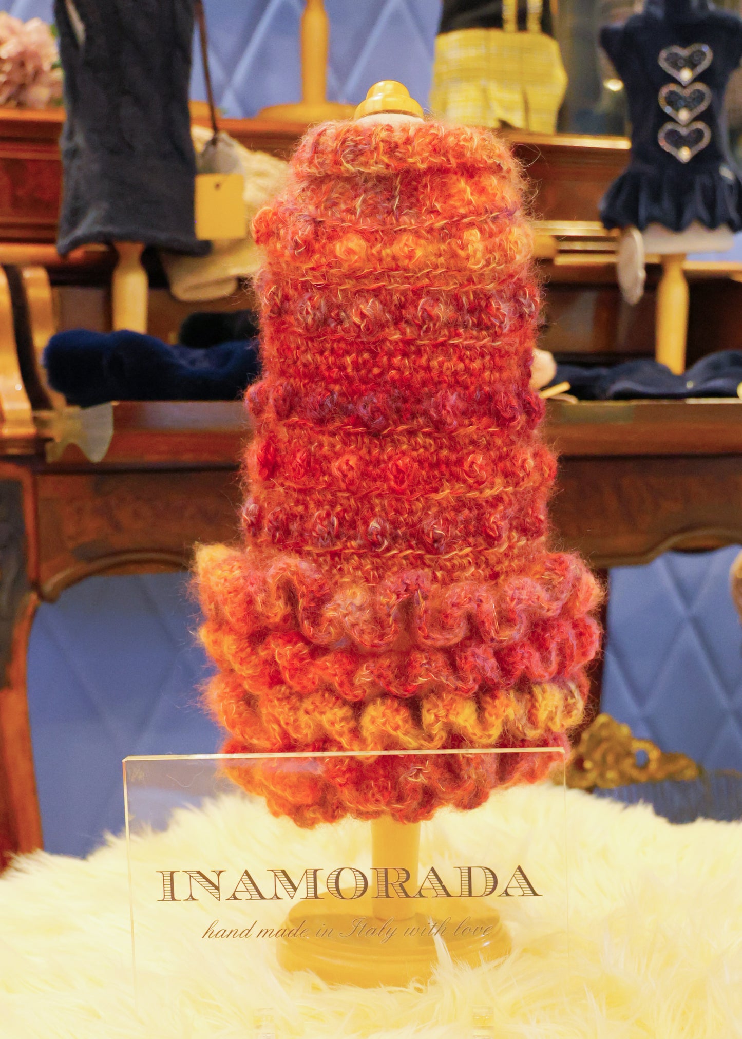 MULTICOLOR MOHAIR DRESS