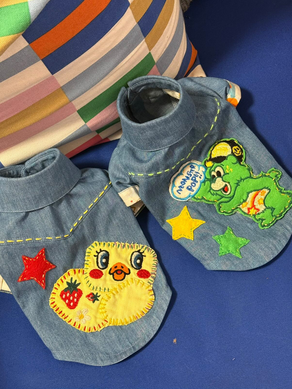 デニムリメイクシャツ(２色)／ダークブルー・ライトブルー(5月上旬以降の発送)