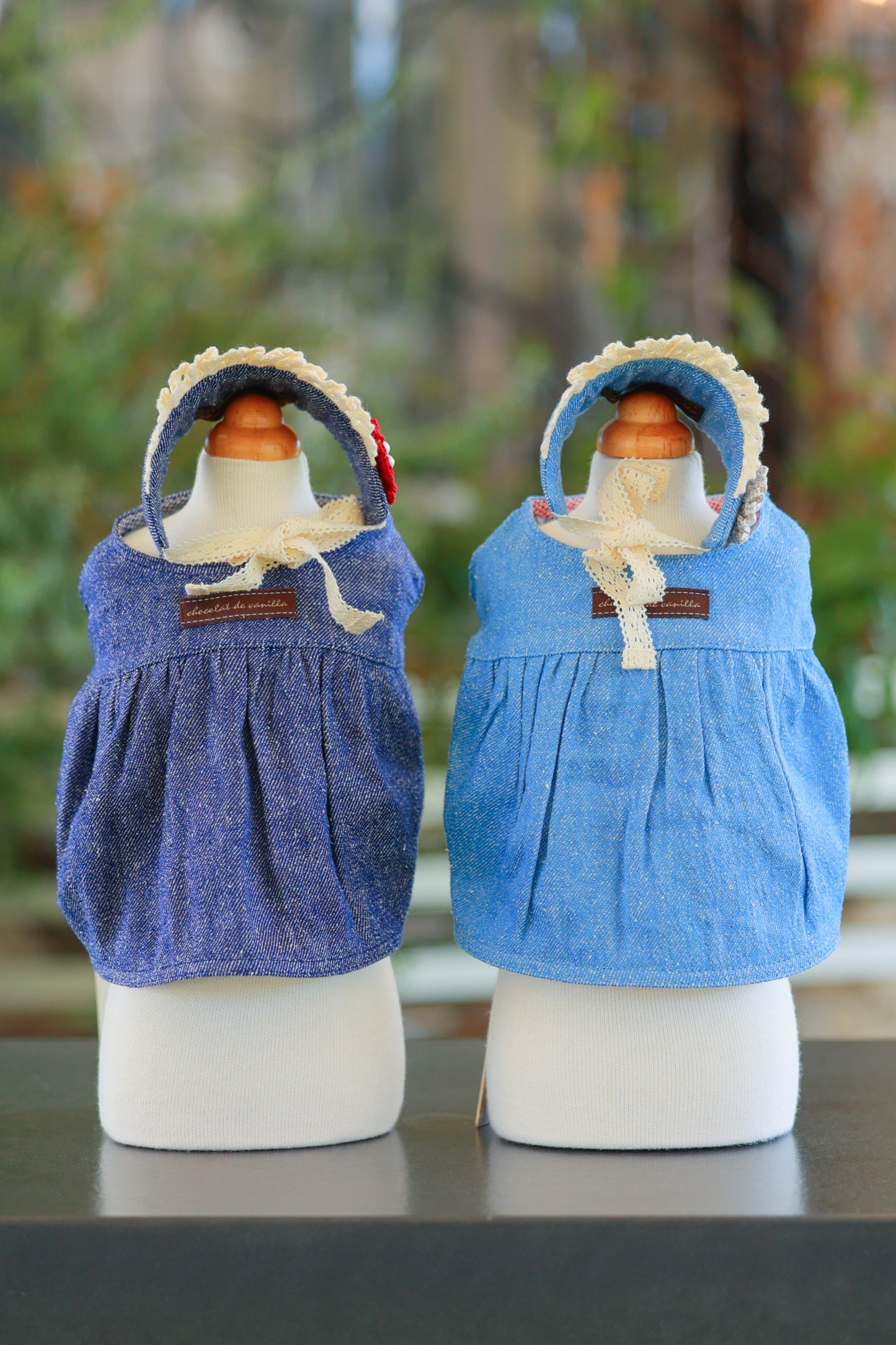 モンプチ シルクデニム エプロンドレス