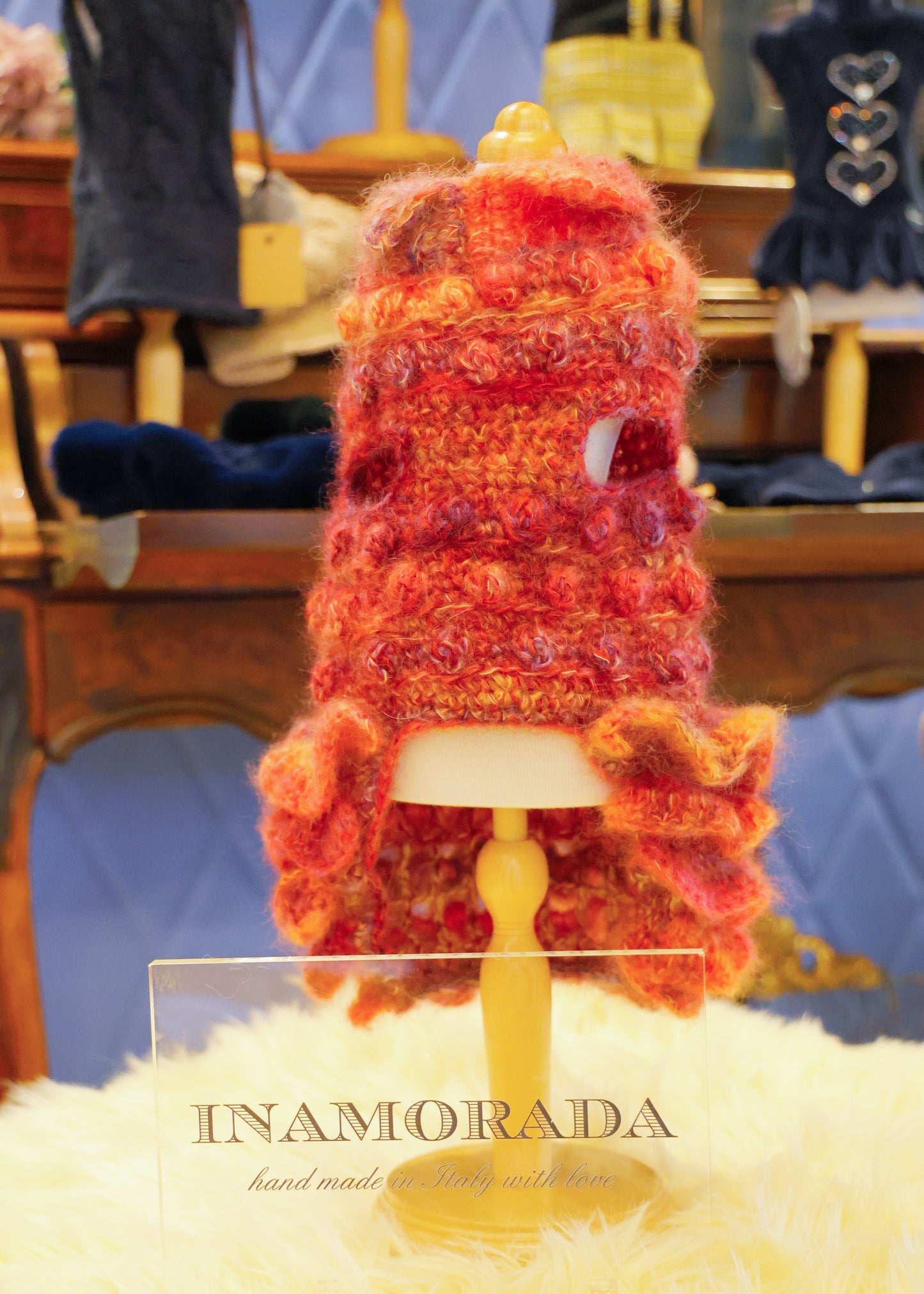 MULTICOLOR MOHAIR DRESS