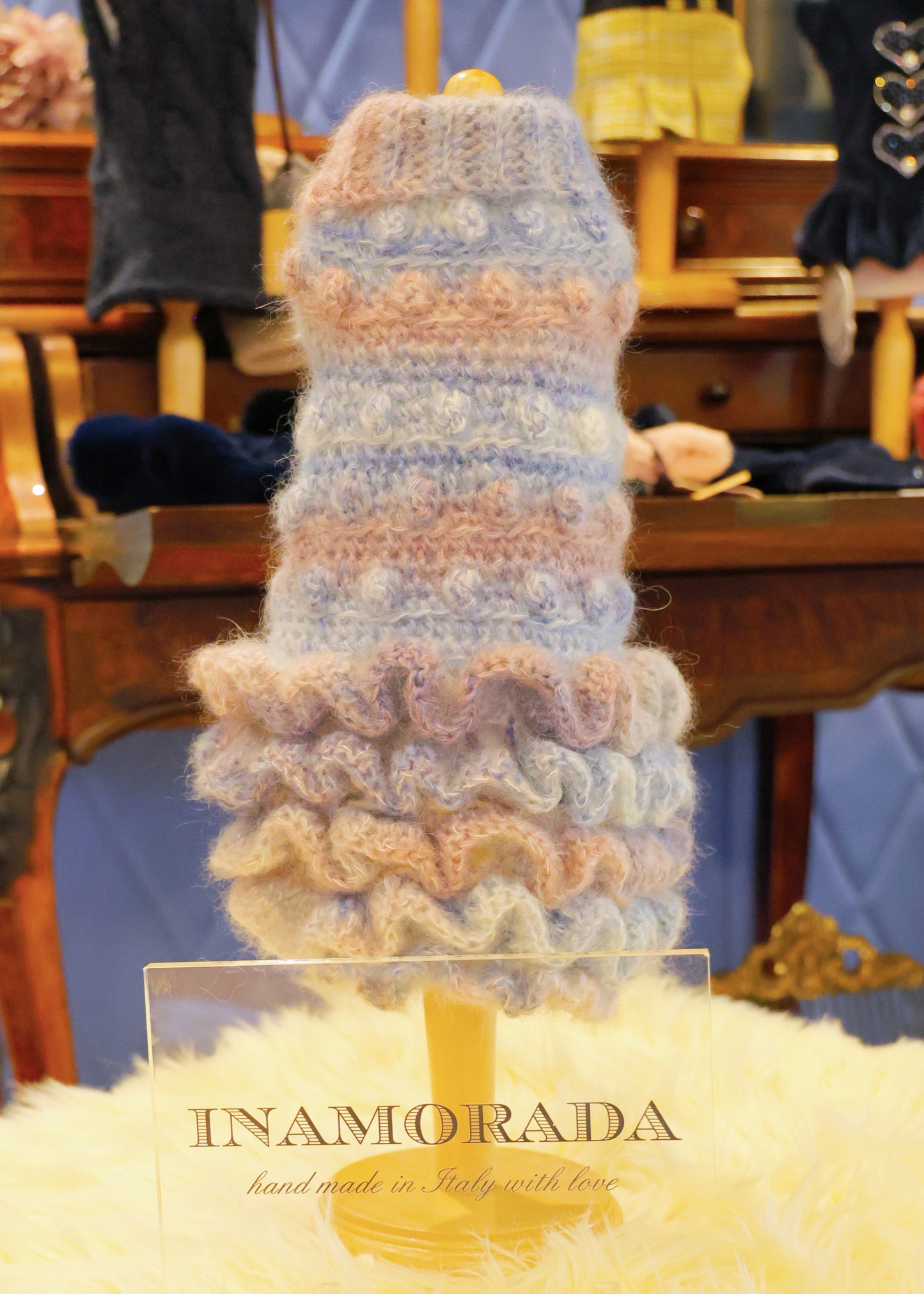 MULTICOLOR MOHAIR DRESS