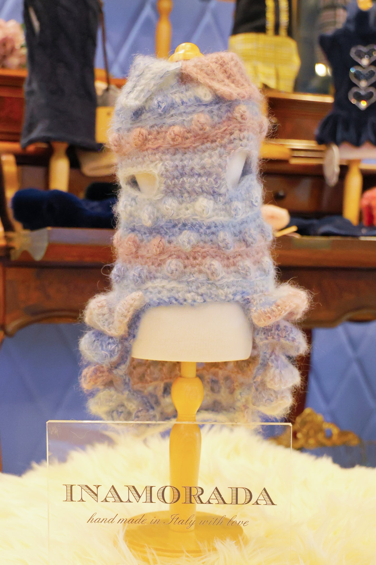 MULTICOLOR MOHAIR DRESS