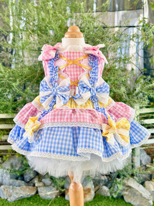 カラフルギンガムワンピース