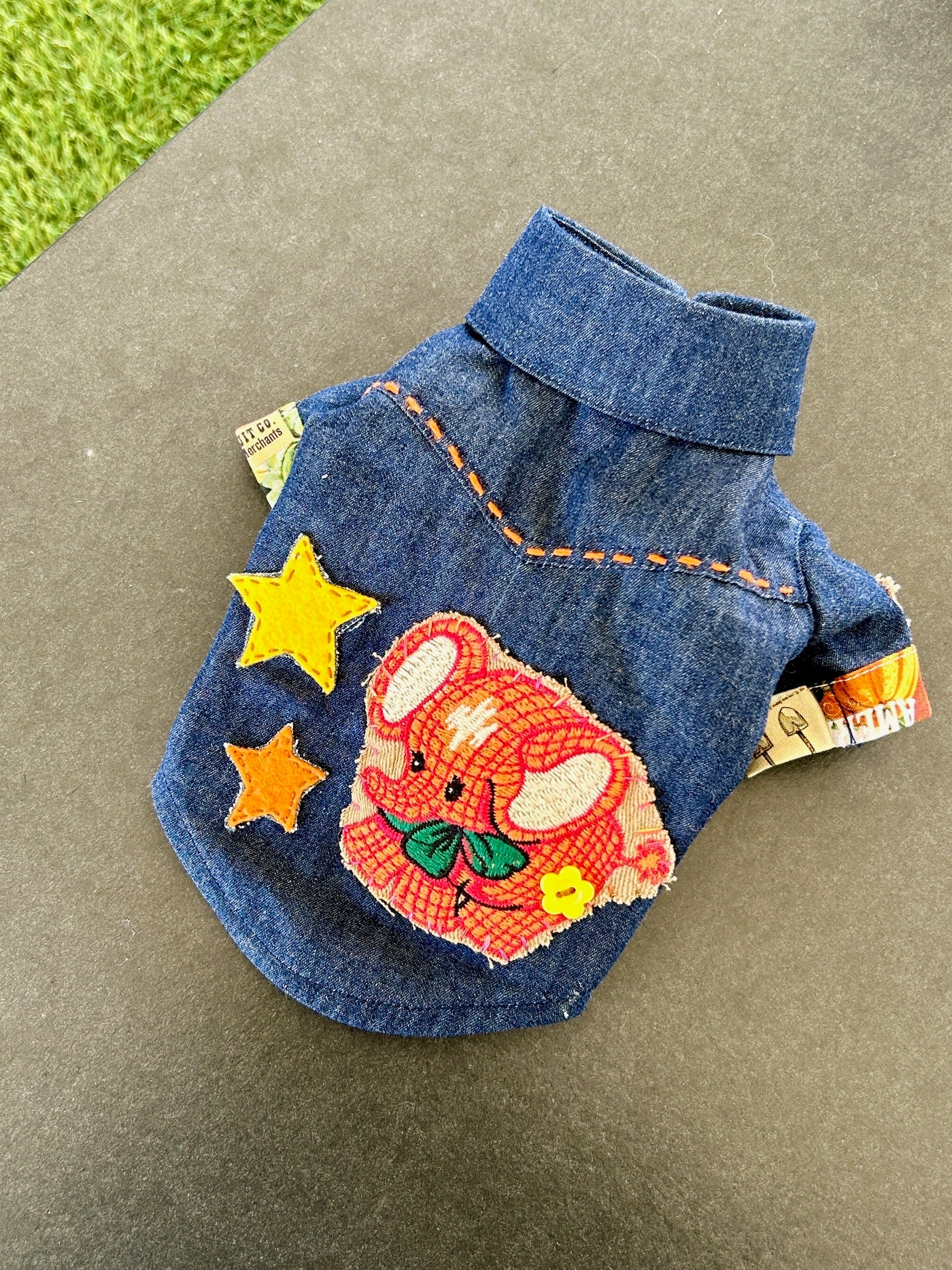 デニムリメイクシャツ(２色)／ダークブルー・ライトブルー(5月上旬以降の発送)